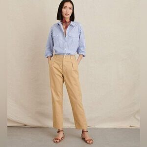 Alex Mill Pants Women's Boy Pleated Chino  Pants in Khaki Size 0